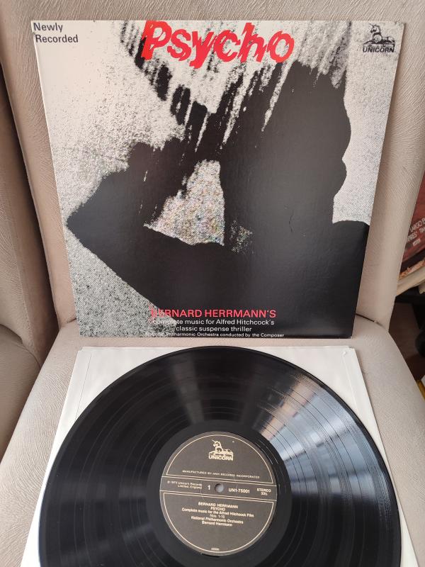 Alfred Hitchcock’s PSYCHO - Soundtrack - 1977 USA Basım - Nadir 33 lük LP Plak Albüm 2. el