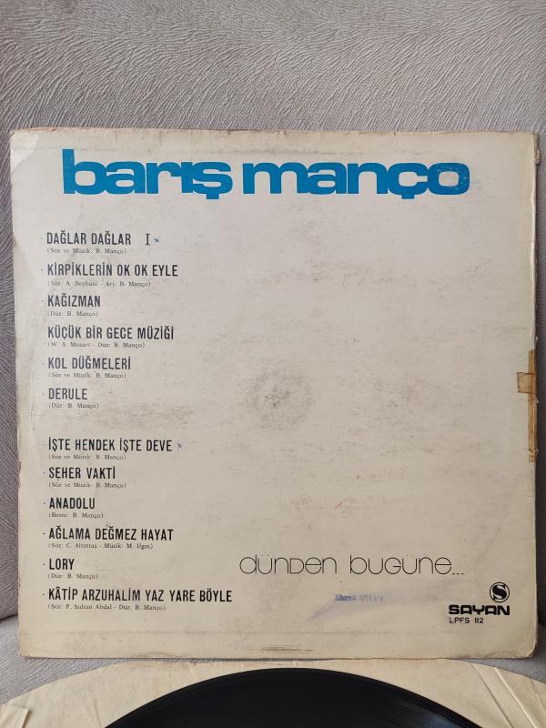 BARIŞ MANÇO - Dünden Bugüne - 1971 Türkiye Basım Nadir 33 Lük LP Plak 2.el