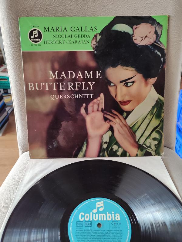 MARIA CALLAS  - Madam Butterfly - 1962 Almanya Basım Albüm -  33 lük Plak LP 2.el