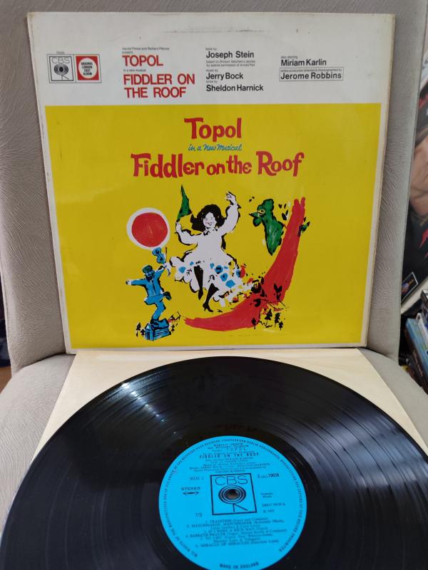 FIDDLER ON THE ROOF / Damdaki Kemancı - Topol 1967 İngiltere Basım LP Albüm Plak 2.EL