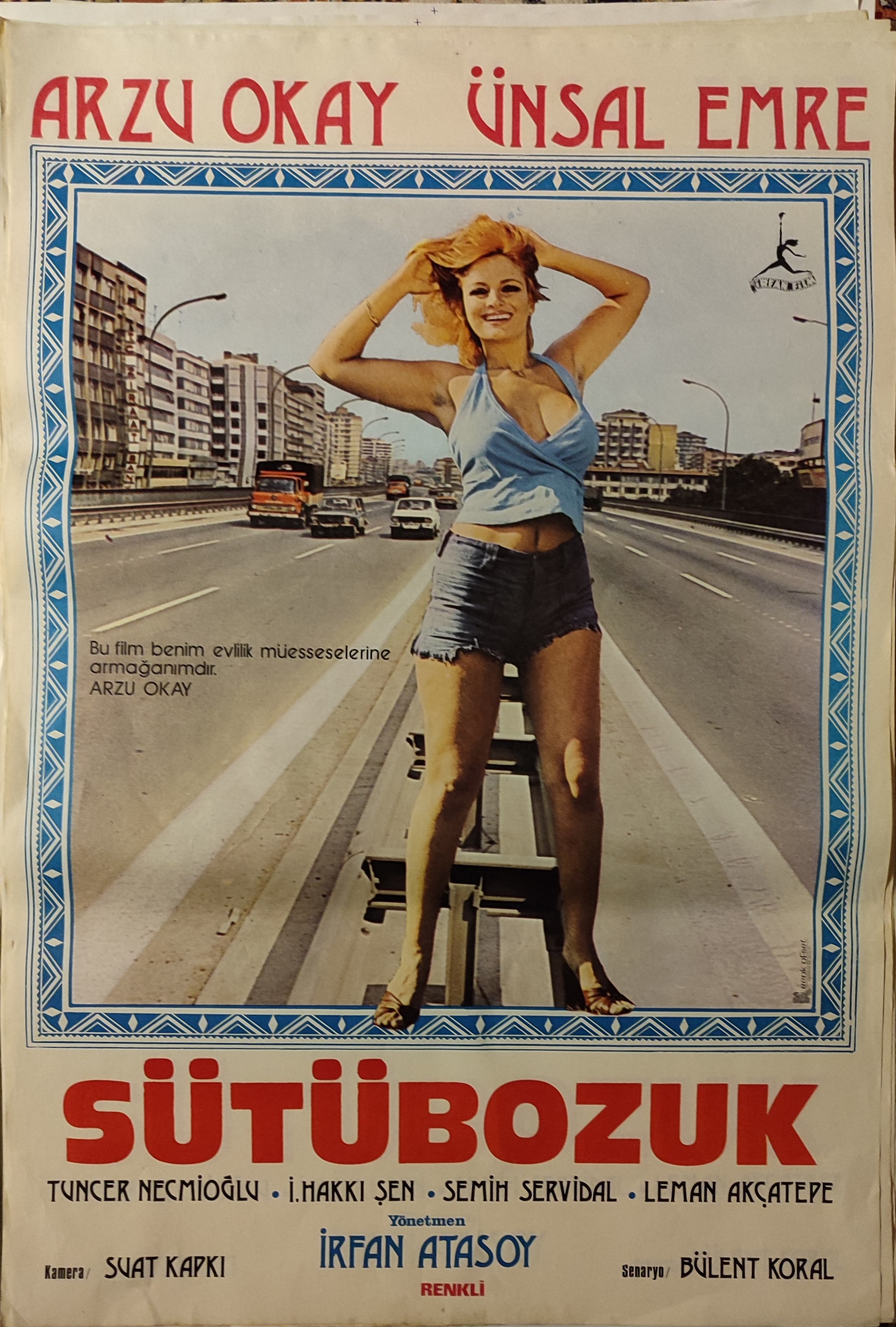 SÜTÜBOZUK - ARZU OKAY - ÜNSAL EMRE -   70X100 CM EBATLARINDA ORJİNAL FİLM AFİŞİ