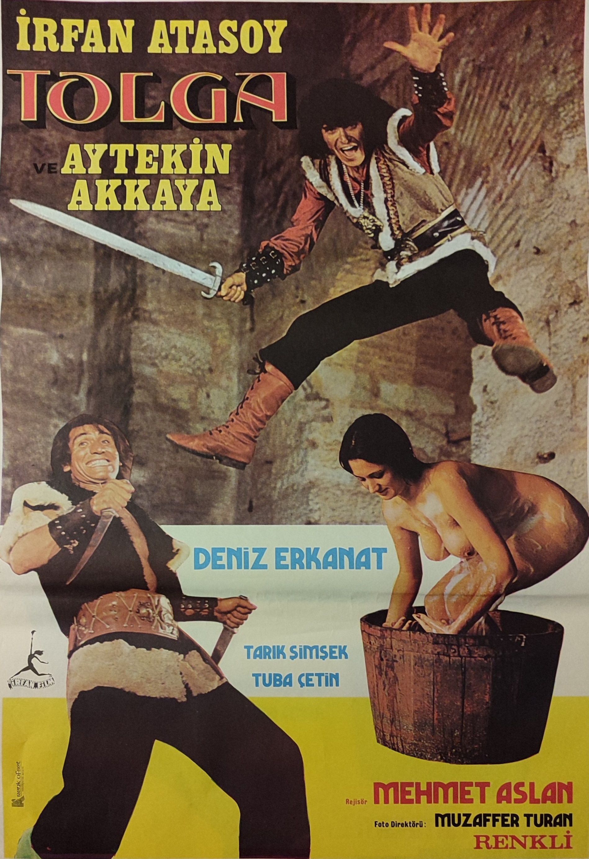 TOLGA - İRFAN ATASOY,AYTEKİN AKKAYA, DENİZ ERKANAT - 70X100 CM EBATLARINDA ORJİNAL FİLM AFİŞİ