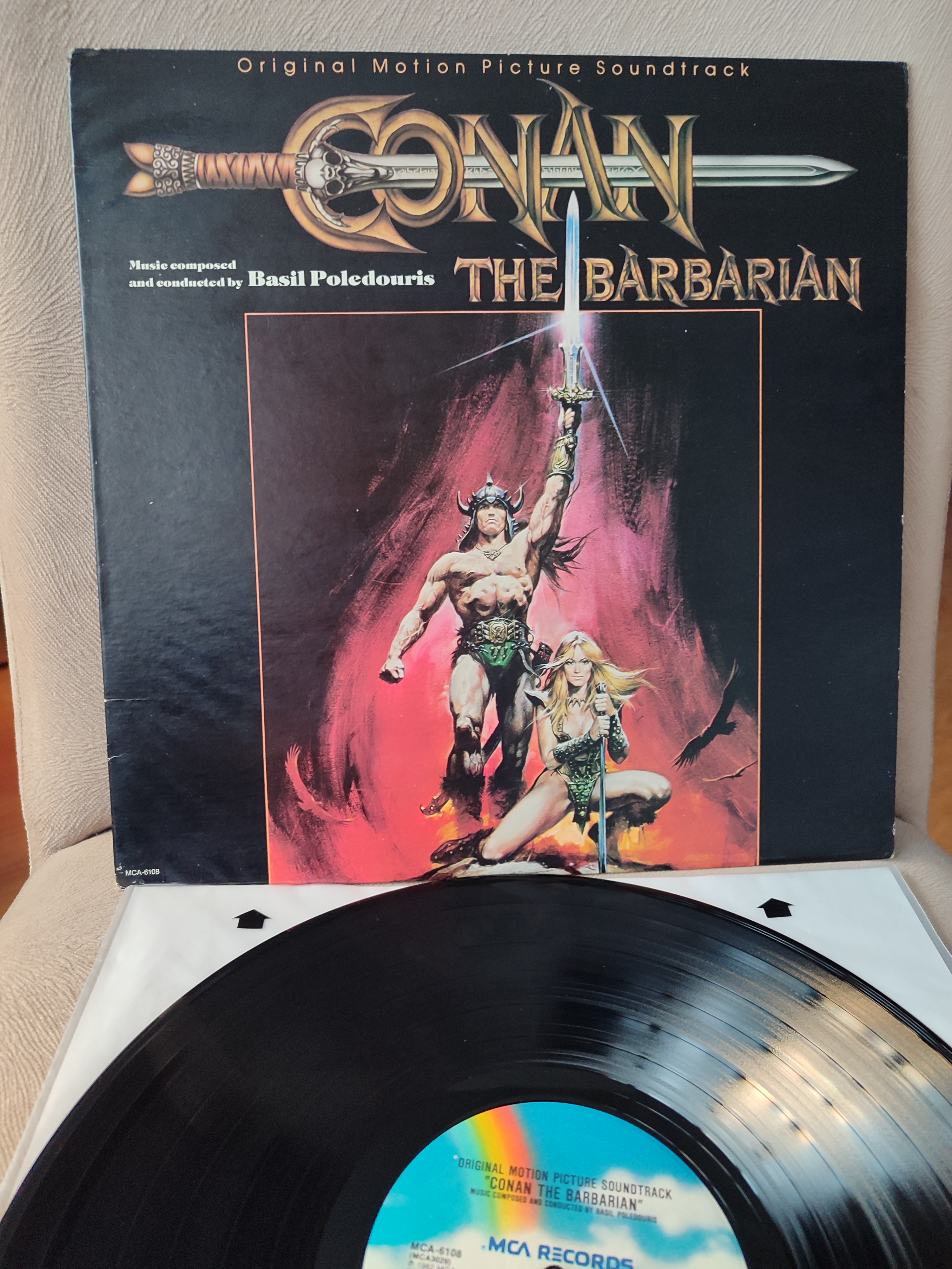 CONAN THE BARBARIAN - Basil Poledouris  1982 USA Basım Nadir Soundtrack LP Plak 2.EL