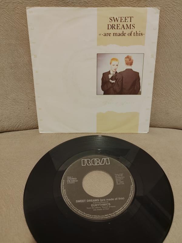 EURYTHMICS - Sweet Dreams - 1983 Almanya  Basım 45lik Plak 2.el