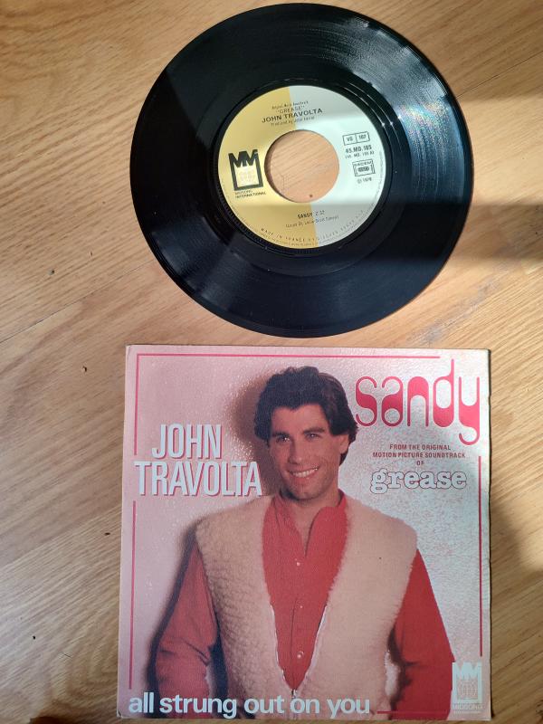 John Travolta - Sandy / Grease Soundtrack - 1978 Fransa  Basım 45 LİK PLAK 2.el