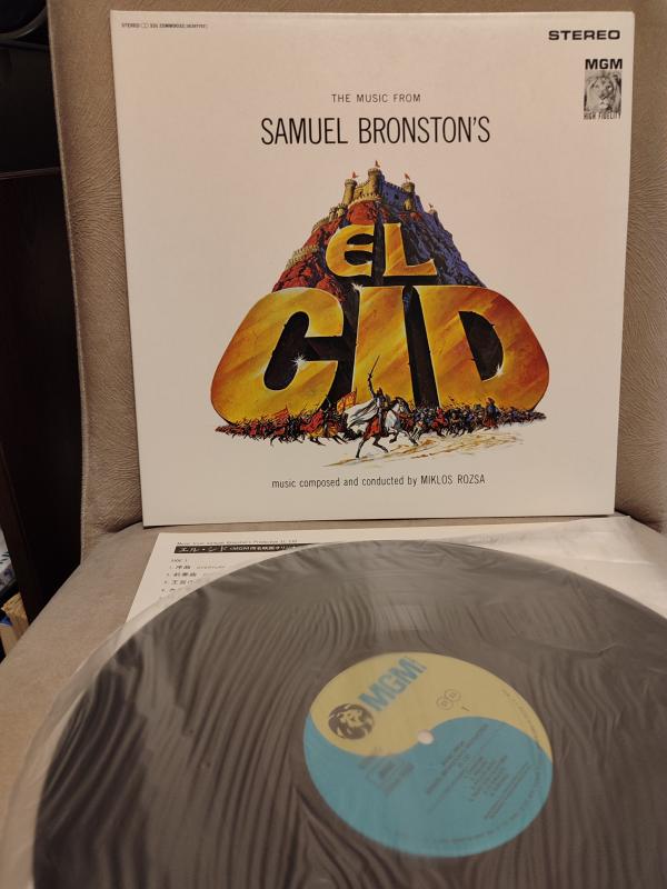 EL CID - Soundtrack LP - Miklos Rozsa 1962 Japonya Basım Nadir LP Plak - Battal Gazi Müziği / 2.el
