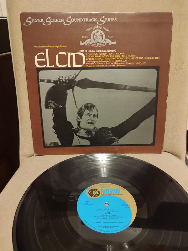 EL CID - Soundtrack LP - Miklos Rozsa 1961 İngiltere Basım LP Plak - Battal Gazi Müziği / 2.EL