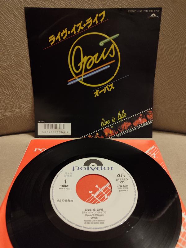 OPUS - Live is Life - 1984 Japonya Basım Nadir 45lik Plak 2.el