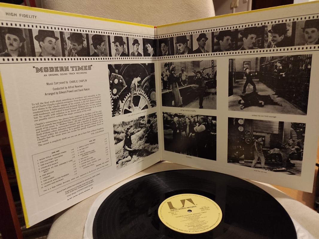 MODERN TIMES / Charlie Chaplin  - Soundtrack - 1978 Japonya Basım LP Albüm Plak 2.EL