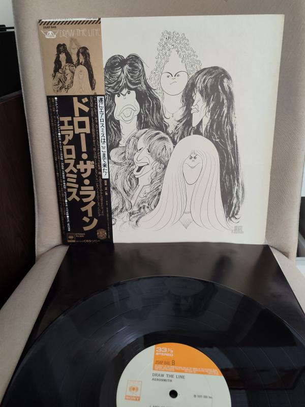 AEROSMITH - Draw The Line   1977 Japonya Basım LP Plak Albüm - Obi’li 2.EL