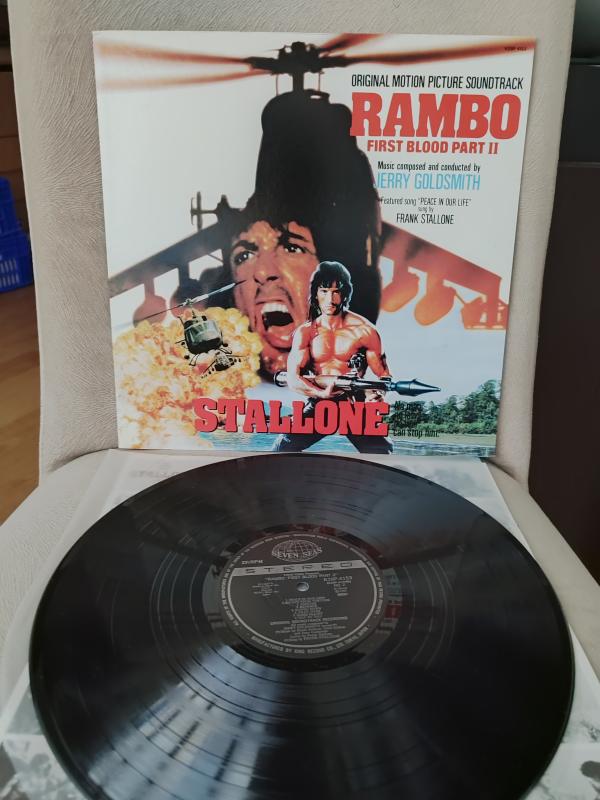RAMBO / FIRST BLOOD PART II Soundtrack - 1985 Japonya Basım Nadir LP Plak Albüm 2. EL - POSTERLİ 