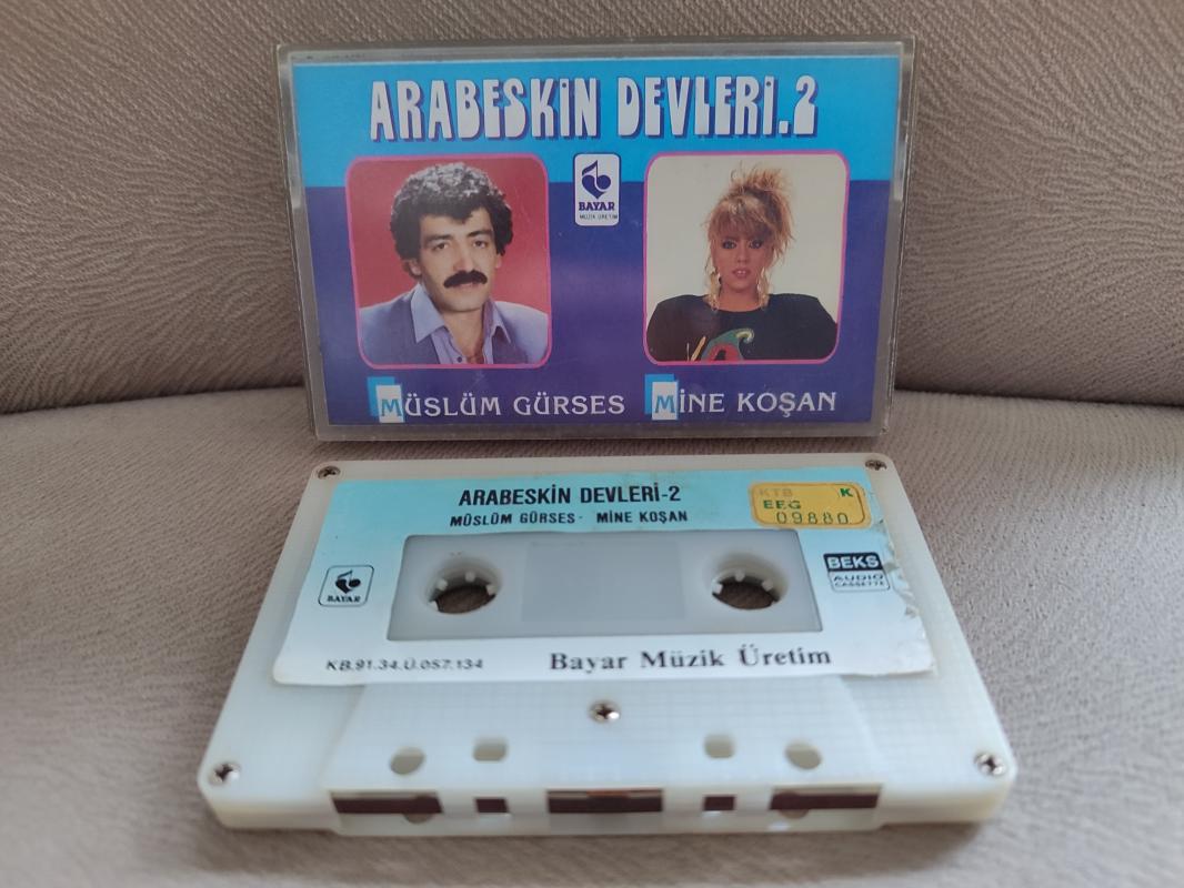 ARABESKİN DEVLERİ 2 - Müslüm Gürses / Mine Koşan‎ -  1991 Türkiye Basım Kaset Albüm 2.el