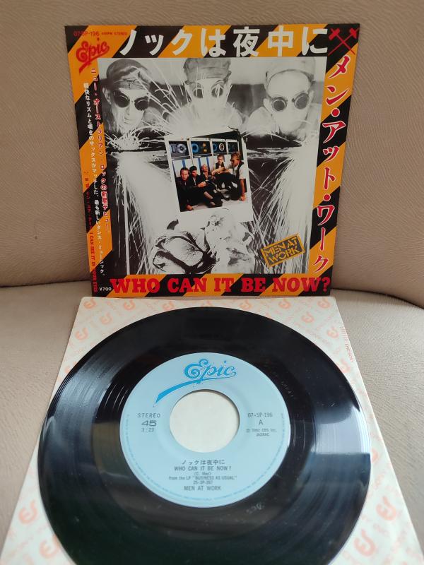 MEN AT WORK - Who Can It Be Now? - 1982 Japonya Basım 45lik Plak 2.EL