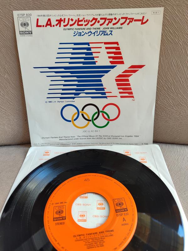 LOS ANGELES 1984 Olympic Fanfare & Theme - John Williams - 1984 Japonya Basım Nadir 45lik Plak 2.el