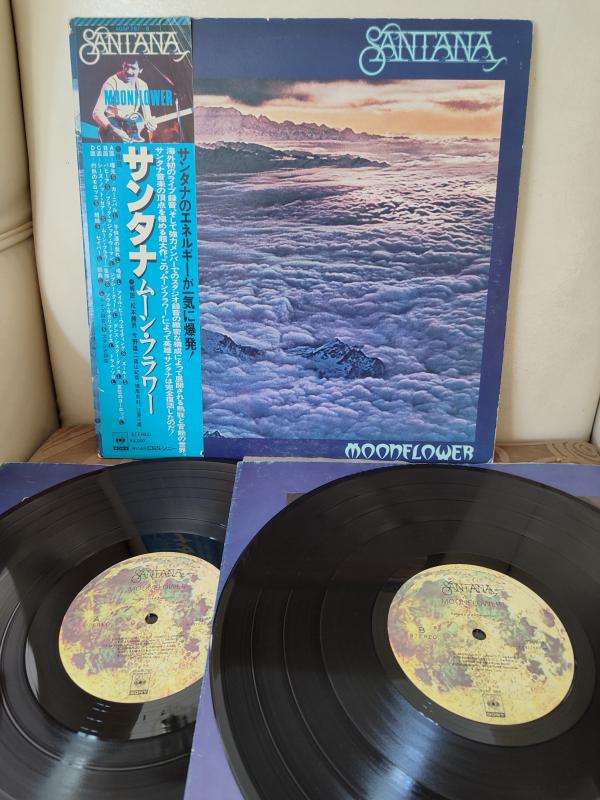 SANTANA  - Moonflower - 1977 Japonya  Basım Double LP Plak - Obi’li 2.EL