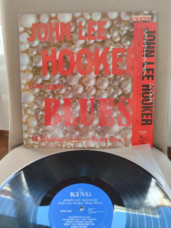 JOHN LEE HOOKER Sings Blues - 1983 Japonya Basım - Nadir 33lük LP Plak - Obi’li 2.el