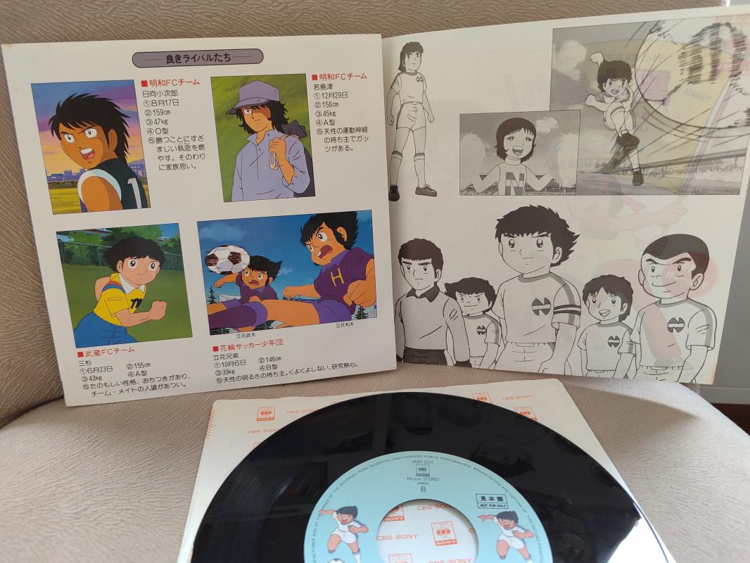 CAPTAIN TSUBASA OENDAN - Anime Soundtrack 1984 Japonya Basım 45lik Plak 2.el