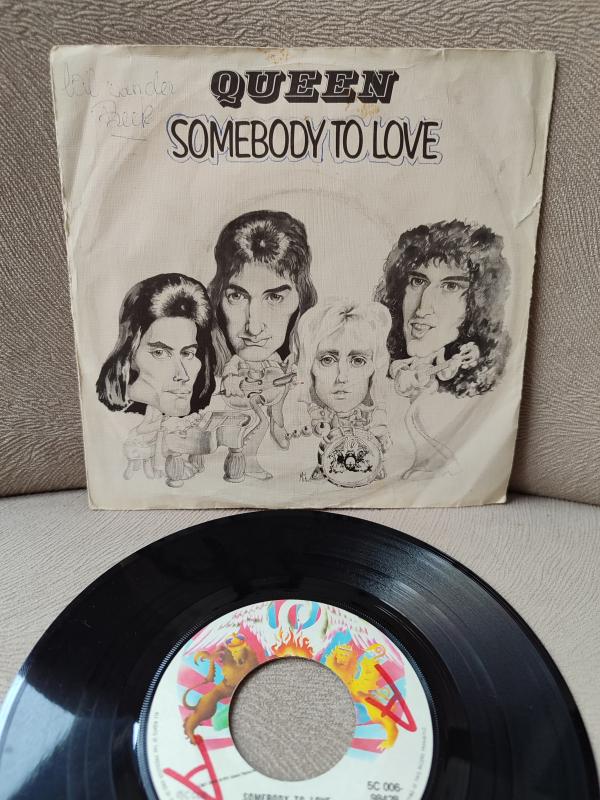 QUEEN - Somebody To Love - 1976 Hollanda Basım 45 lik Plak 2.el