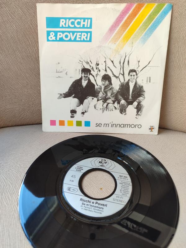 RICCHI & POVERI - Se M’innamoro -  1985 Almanya Basım 45lik Plak 2.EL