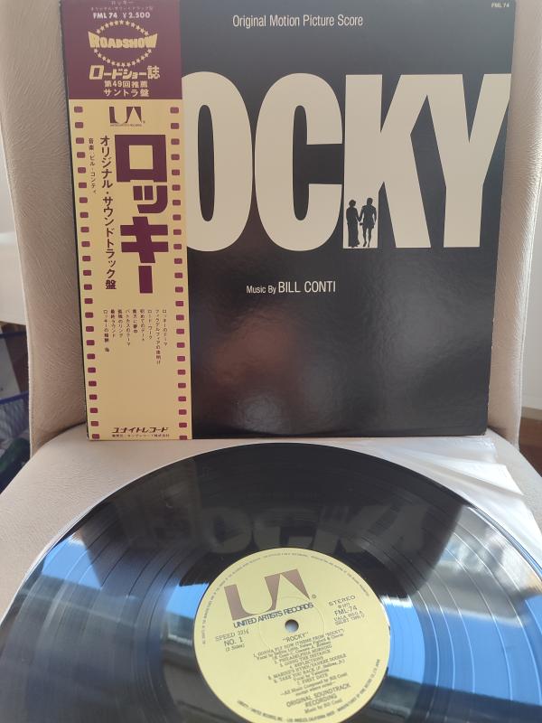 Bill Conti  –  ROCKY (Soundtrack) - 1977 Japonya  Basım LP Plak - Obi’li 2.el