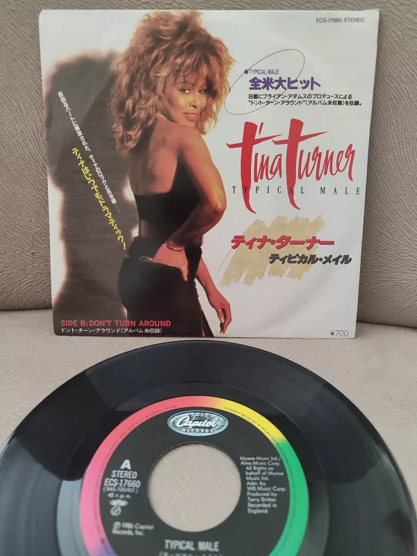 TINA TURNER - Typical Male  1986 Japonya Basım 45lik Plak 2.el