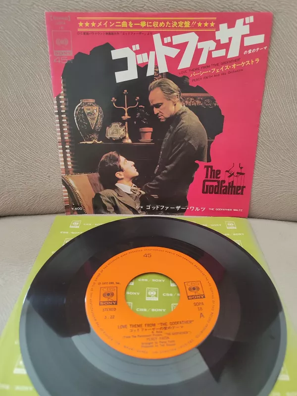 Love Theme From GODFATHER / Baba Film Müzği - 1972 Japonya Basım Soundtrack 45lik Plak 2.el