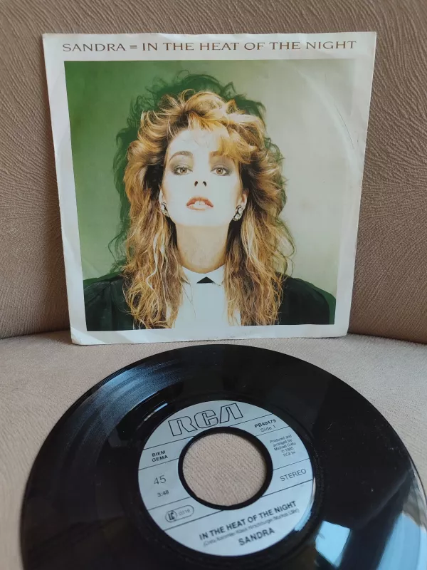 SANDRA - In The Heat of The Night 1985 Hollanda Basım 45lik Plak / RCA 2.EL
