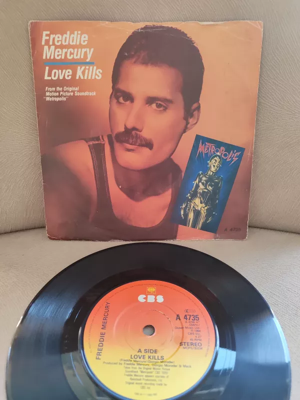 Freddie Mercury – Love Kills - 1984 İngiltere Basım 45 lik Plak 2.EL