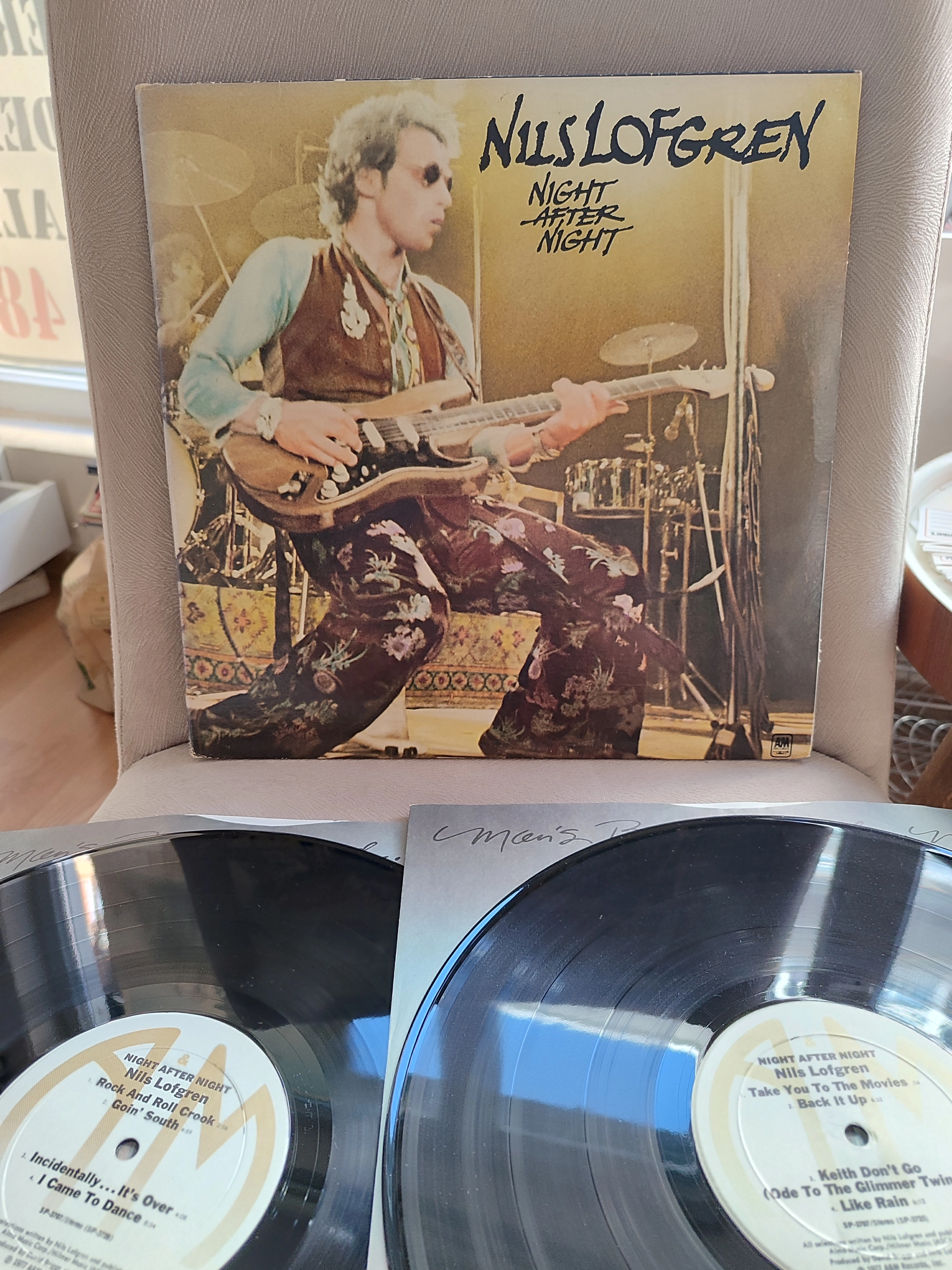 NILS LOFGREN - Night After Night - 1977 USA  Basım  33’lük Double LP Albüm Plak 2.el