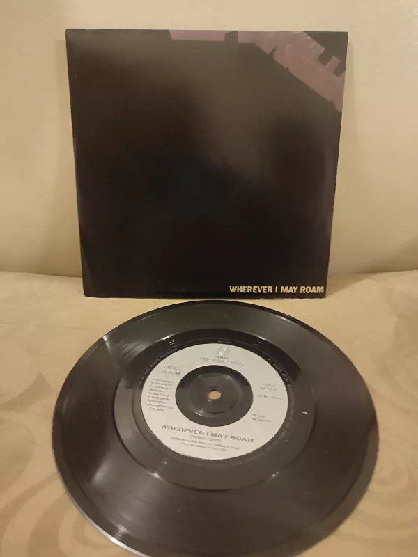 METALLICA - Wherever I May Roam / Fade to Black - 1992 İngiltere Basım 45lik Plak 2.EL