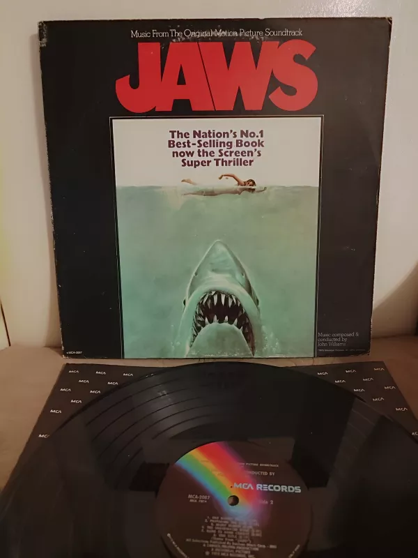 John Williams  ‎JAWS ( Soundtrack) - 1975 USA  Basım LP Plak Albüm 2.EL