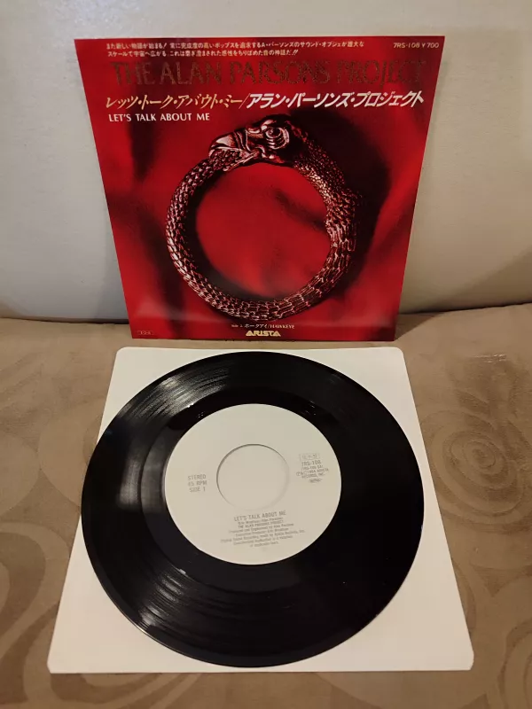 ALAN PARSONS PROJECT - Let’s Talk About Me / Hawkeye   1982 Japonya Basım  45’lik Plak 2.El