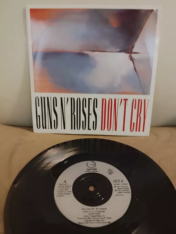 GUNS N’ ROSES - Don’t Cry - 1991 İngiltere Basım 45 lik Plak 2.EL