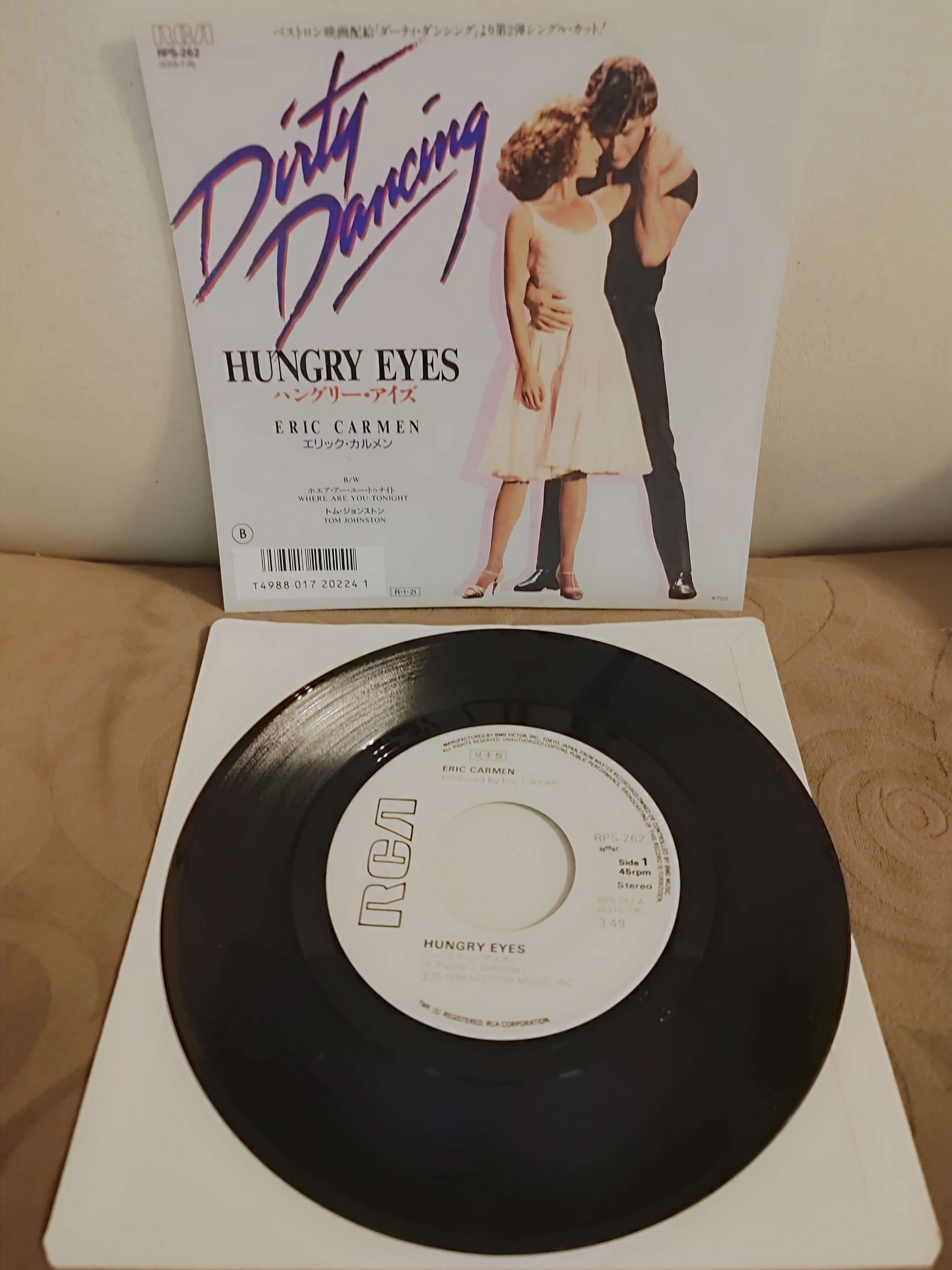 Dirty Dancing - Eric Carmen - Hungry Eyes - Nadir  1987  Japonya  Basım 45’lik Plak 2.el