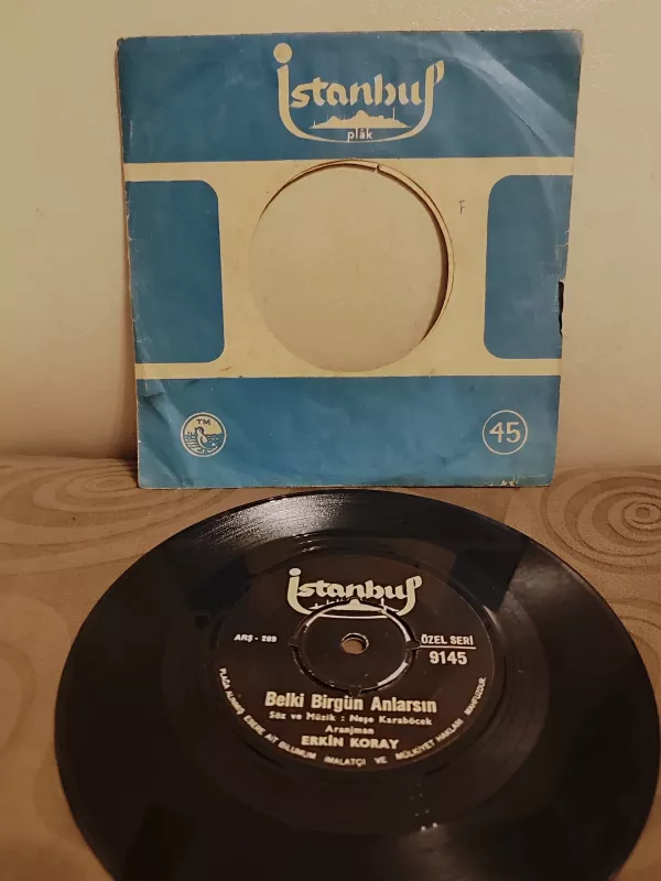 ERKİN KORAY - Nihansın Dideden / Belgi Birgün Anlarsın 1970 Türkiye Basım 45 lik Plak 2.EL