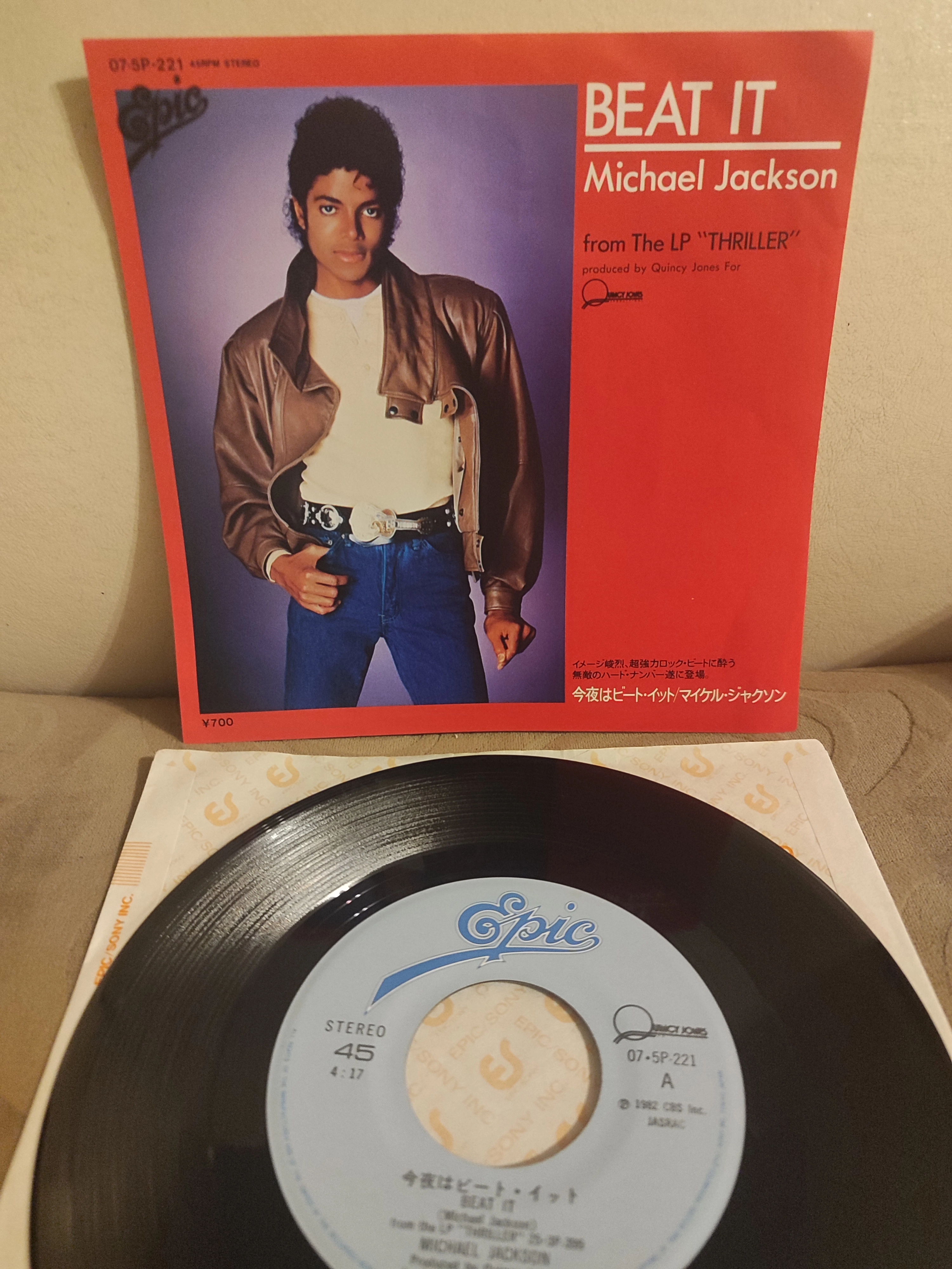 MICHAEL JACKSON - Beat It -  Japonya 1983  Basım 45’lik Plak 2.EL