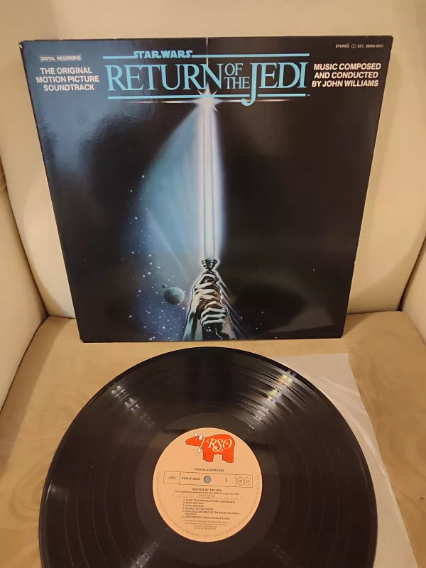 John Williams ‎Star Wars : Return Of The Jedi (Soundtrack) - Japonya  Basım LP Plak Albüm 2.el