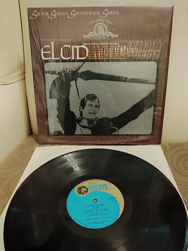 EL CID  ( Soundtrack ) - Miklos Rozsa - 1962 İngiltere Basım LP Plak - Battal Gazi Müziği 2.el