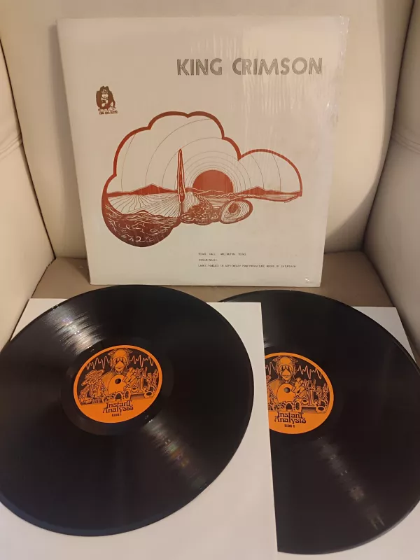KING CRIMSON  -Texas Arlington Hall - Nadir 1975 USA Basım - 2 LP Unofficial Release Plaklar 2.el