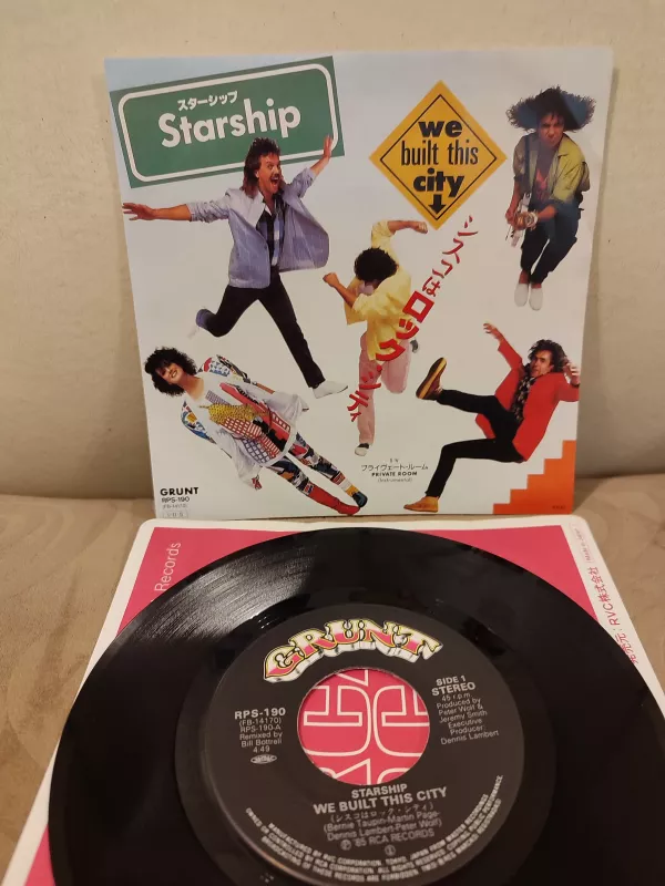 Starship - We Built This City -  Japonya 1985 Basım 45lik Plak 2.el