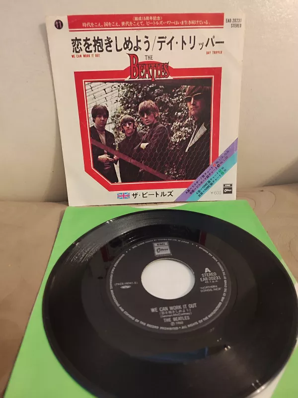 BEATLES - Get Back / Don’t Let Me Down - 1977 Japonya Basım Nadir 45lik Plak 2.EL