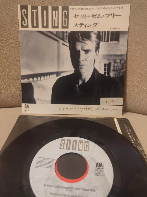 STING - If You Love Somebody Set Them Free 1985 Japonya Basım 45lik Plak 2.el