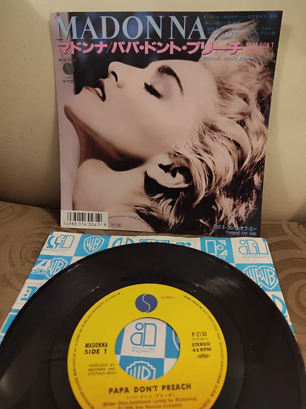 MADONNA - Papa Don’t Preach -  1986 Japonya Basım Nadir 45lik Plak 2.el