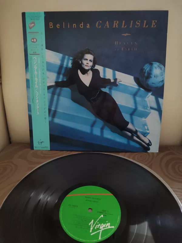 BELINDA CARLISLE - Heaven on Earth - 1988 Japonya Basım Nadir Plak - Obi’li 2.el