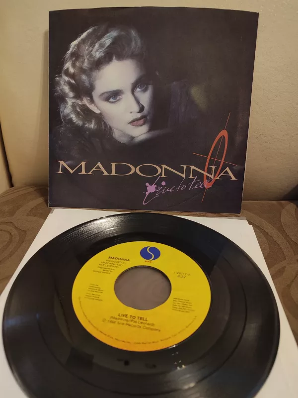 MADONNA -Live To Tell - 1986 USA Basım 45lik Plak 2.el