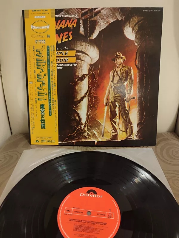 INDIANA JONES & Temple of The Doom ( Soundtrack) 1984 Japonya Basım Nadir LP Plak Obi’li 2.EL