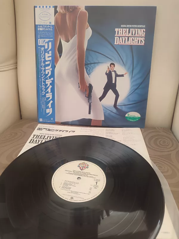 The Living Daylights - 007 James Bond  - 1987 Japonya Basım LP Albüm Plak - Obi’li 2.el