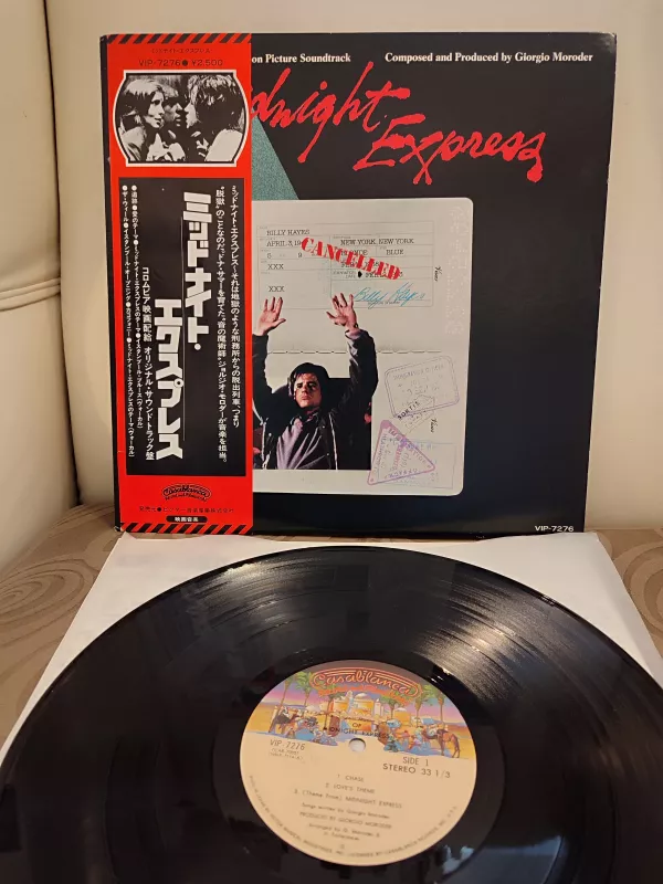 MIDNIGHT EXPRESS - Giorgio Moroder 1984 Japonya Basım - Soundtrack 33 lük LP Plak - Obi’li 2. el