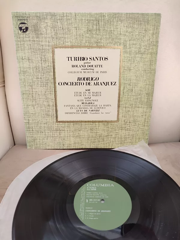 RODRIGO GİTAR KONÇERTOSU - Turibio Santos - 1971 Japonya Basım Albüm - 33 lük LP Plak 2.EL