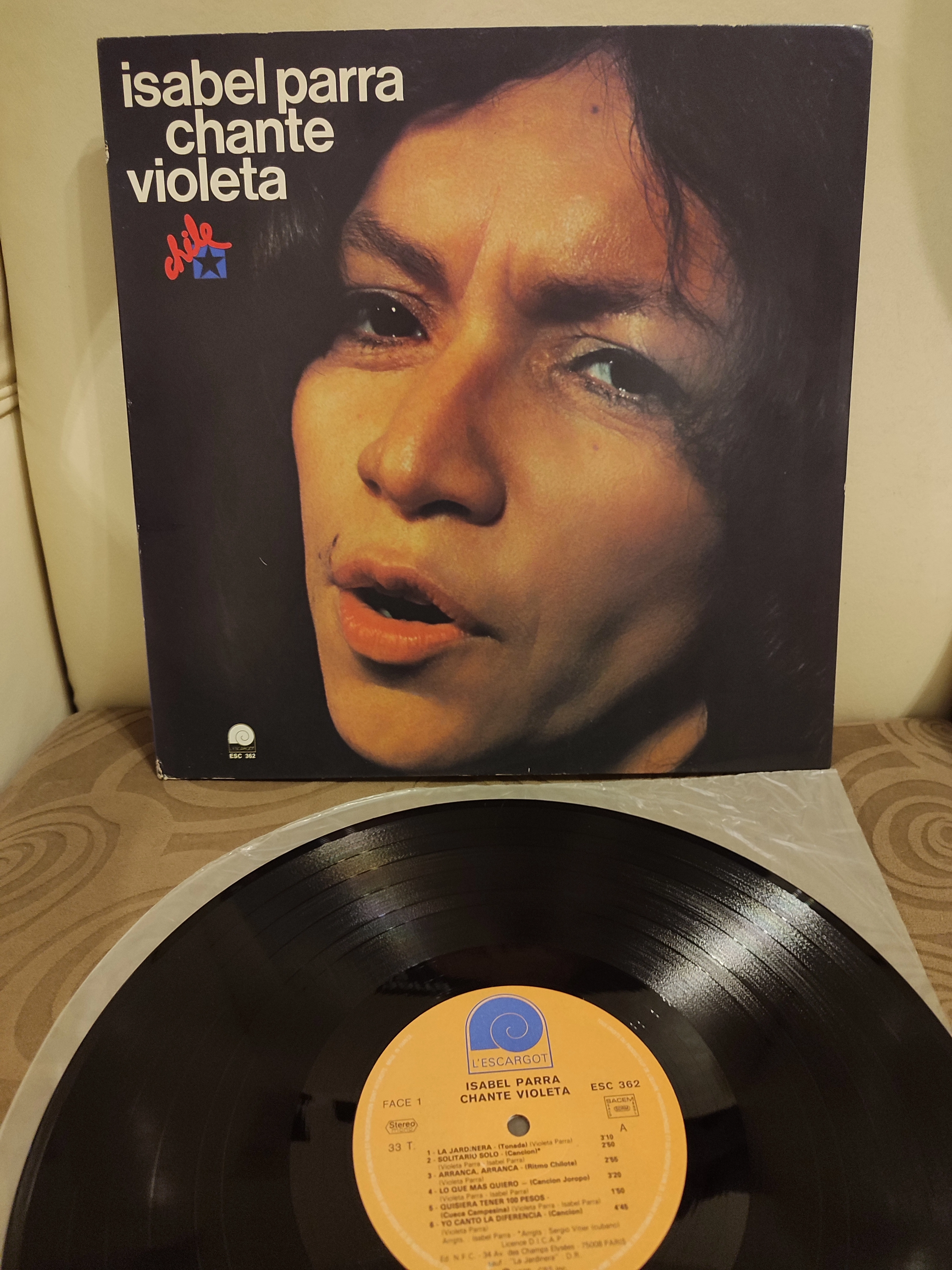 Isabel Parra ‎– Chante Violeta - 1978 Fransa Basım LP Plak Albüm 2.el